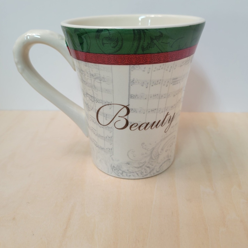 Cracker Barrel Season of‎ Peace Lori Siebert  Beauty Mug Poinsettia Christmas